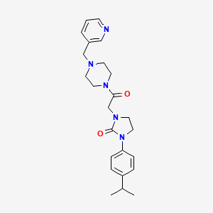1-(4-Isopropylphenyl)-3-(2-oxo-2-(4-(pyridin-3-ylmethyl)piperazin-1-yl)ethyl)imidazolidin-2-one