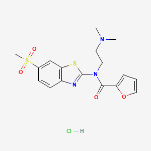 N-(2-(dimethylamino)ethyl)-N-(6-(methylsulfonyl)benzo[d]thiazol-2-yl)furan-2-carboxamide hydrochloride