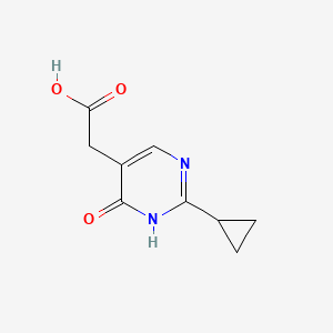 (2-Cyclopropyl-6-oxo-1,6-dihydropyrimidin-5-yl)acetic acid