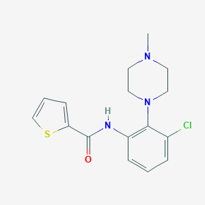 molecular formula C16H18ClN3OS B235457 N-[3-chloro-2-(4-methyl-1-piperazinyl)phenyl]-2-thiophenecarboxamide 