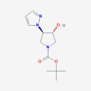 Tert-butyl (3R,4R)-3-hydroxy-4-pyrazol-1-ylpyrrolidine-1-carboxylate