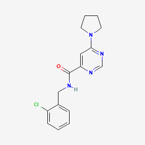 N-(2-chlorobenzyl)-6-(pyrrolidin-1-yl)pyrimidine-4-carboxamide
