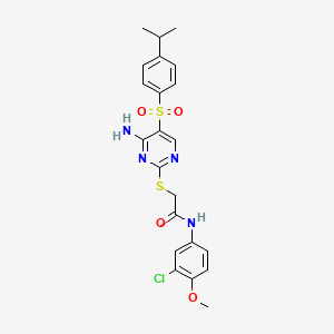 2-((4-amino-5-((4-isopropylphenyl)sulfonyl)pyrimidin-2-yl)thio)-N-(3-chloro-4-methoxyphenyl)acetamide