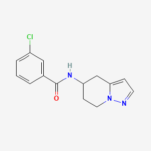 3-chloro-N-(4,5,6,7-tetrahydropyrazolo[1,5-a]pyridin-5-yl)benzamide