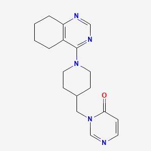 3-{[1-(5,6,7,8-Tetrahydroquinazolin-4-yl)piperidin-4-yl]methyl}-3,4-dihydropyrimidin-4-one
