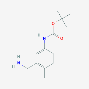 molecular formula C13H20N2O2 B2354601 Tert-butyl N-[3-(aminomethyl)-4-methylphenyl]carbamate CAS No. 1531715-73-7