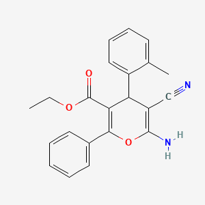 ethyl 6-amino-5-cyano-2-phenyl-4-(o-tolyl)-4H-pyran-3-carboxylate