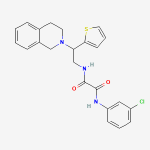 N1-(3-chlorophenyl)-N2-(2-(3,4-dihydroisoquinolin-2(1H)-yl)-2-(thiophen-2-yl)ethyl)oxalamide