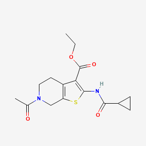 Ethyl 6-acetyl-2-(cyclopropanecarboxamido)-4,5,6,7-tetrahydrothieno[2,3-c]pyridine-3-carboxylate