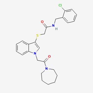 2-{[1-(2-azepan-1-yl-2-oxoethyl)-1H-indol-3-yl]thio}-N-(2-chlorobenzyl)acetamide