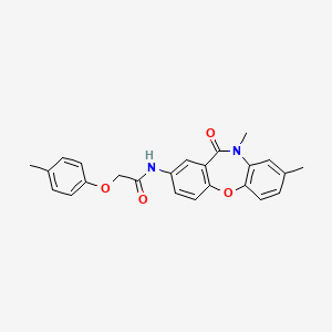 molecular formula C24H22N2O4 B2354625 N-(8,10-dimethyl-11-oxo-10,11-dihydrodibenzo[b,f][1,4]oxazepin-2-yl)-2-(p-tolyloxy)acetamide CAS No. 922061-22-1