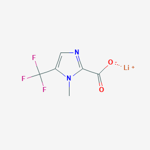 molecular formula C6H4F3LiN2O2 B2354637 Lithium(1+) ion 1-methyl-5-(trifluoromethyl)-1h-imidazole-2-carboxylate CAS No. 2174008-16-1