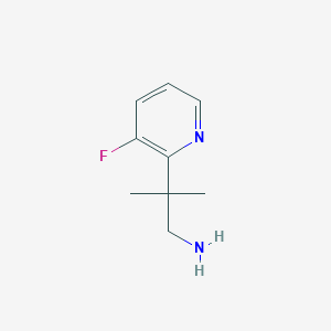 molecular formula C9H13FN2 B2354713 2-(3-Fluoropyridin-2-yl)-2-methylpropan-1-amine CAS No. 1439896-50-0