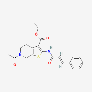 B2354749 Ethyl 6-acetyl-2-cinnamamido-4,5,6,7-tetrahydrothieno[2,3-c]pyridine-3-carboxylate CAS No. 864857-97-6
