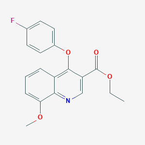 molecular formula C19H16FNO4 B2354755 Ethyl 4-(4-fluorophenoxy)-8-methoxyquinoline-3-carboxylate CAS No. 477847-19-1