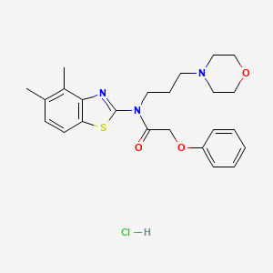 molecular formula C24H30ClN3O3S B2354793 N-(4,5-dimethylbenzo[d]thiazol-2-yl)-N-(3-morpholinopropyl)-2-phenoxyacetamide hydrochloride CAS No. 1216449-10-3