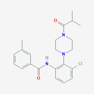 molecular formula C22H26ClN3O2 B235488 N-[3-chloro-2-(4-isobutyryl-1-piperazinyl)phenyl]-3-methylbenzamide 