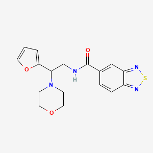 molecular formula C17H18N4O3S B2354894 N-(2-(furan-2-yl)-2-morpholinoethyl)benzo[c][1,2,5]thiadiazole-5-carboxamide CAS No. 1209180-63-1