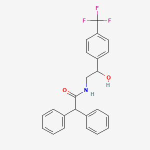 molecular formula C23H20F3NO2 B2354904 N-(2-hydroxy-2-(4-(trifluoromethyl)phenyl)ethyl)-2,2-diphenylacetamide CAS No. 1351659-92-1