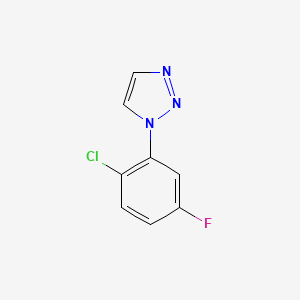 molecular formula C8H5ClFN3 B2354926 1-(2-chloro-5-fluorophenyl)-1H-1,2,3-triazole CAS No. 2137783-94-7