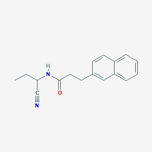 molecular formula C17H18N2O B2354988 N-(1-cyanopropyl)-3-(naphthalen-2-yl)propanamide CAS No. 1311832-67-3