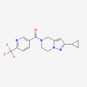 (2-cyclopropyl-6,7-dihydropyrazolo[1,5-a]pyrazin-5(4H)-yl)(6-(trifluoromethyl)pyridin-3-yl)methanone