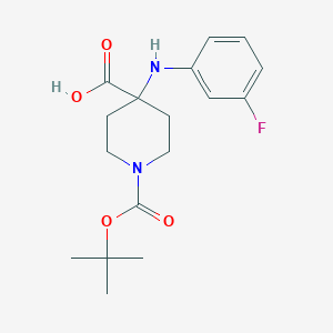 1-(tert-Butoxycarbonyl)-4-((3-fluorophenyl)amino)piperidine-4-carboxylic acid