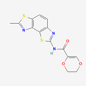 N-(7-methyl-[1,3]thiazolo[5,4-e][1,3]benzothiazol-2-yl)-2,3-dihydro-1,4-dioxine-5-carboxamide