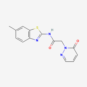 molecular formula C14H12N4O2S B2355007 N-(6-methylbenzo[d]thiazol-2-yl)-2-(6-oxopyridazin-1(6H)-yl)acetamide CAS No. 1211652-23-1