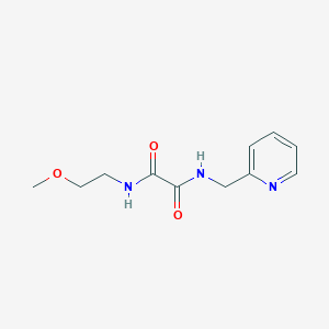 molecular formula C11H15N3O3 B2355008 N-(2-methoxyethyl)-N'-(pyridin-2-ylmethyl)oxamide CAS No. 352011-69-9