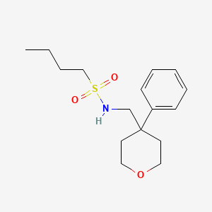 molecular formula C16H25NO3S B2355044 N-[(4-phenyloxan-4-yl)methyl]butane-1-sulfonamide CAS No. 1211337-00-6