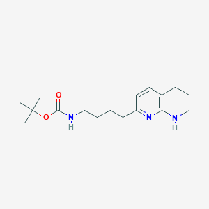 molecular formula C17H27N3O2 B2355101 tert-butyl (4-(5,6,7,8-tetrahydro-1,8-naphthyridin-2-yl)butyl)carbamate CAS No. 380396-36-1