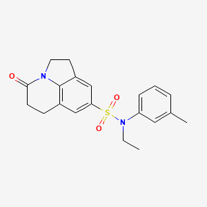 molecular formula C20H22N2O3S B2355140 N-ethyl-4-oxo-N-(m-tolyl)-2,4,5,6-tetrahydro-1H-pyrrolo[3,2,1-ij]quinoline-8-sulfonamide CAS No. 898419-34-6