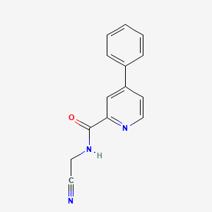 molecular formula C14H11N3O B2355146 N-(Cyanomethyl)-4-phenylpyridine-2-carboxamide CAS No. 2249319-05-7