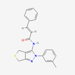 molecular formula C21H19N3OS B2355148 N-(2-(m-tolyl)-4,6-dihydro-2H-thieno[3,4-c]pyrazol-3-yl)cinnamamide CAS No. 392288-58-3