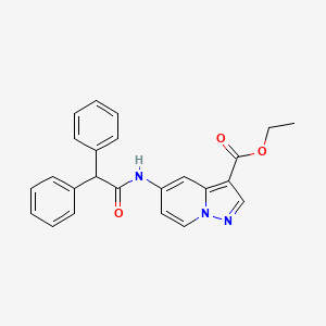 molecular formula C24H21N3O3 B2355183 Ethyl 5-(2,2-diphenylacetamido)pyrazolo[1,5-a]pyridine-3-carboxylate CAS No. 1396679-63-2