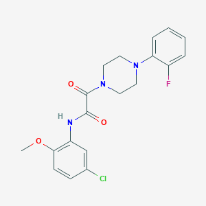 molecular formula C19H19ClFN3O3 B2355186 N-(5-chloro-2-methoxyphenyl)-2-[4-(2-fluorophenyl)piperazin-1-yl]-2-oxoacetamide CAS No. 941895-51-8