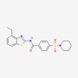 molecular formula C21H23N3O3S2 B2355204 N-(4-ethylbenzo[d]thiazol-2-yl)-4-(piperidin-1-ylsulfonyl)benzamide CAS No. 892855-68-4