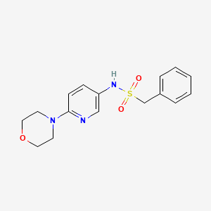 molecular formula C16H19N3O3S B2355218 N-(6-morpholino-3-pyridinyl)(phenyl)methanesulfonamide CAS No. 439095-82-6