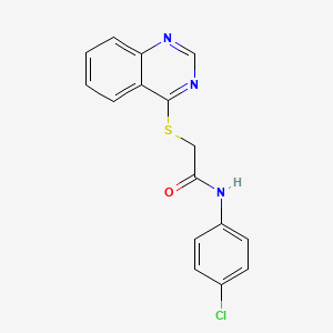 molecular formula C16H12ClN3OS B2355224 N-(4-chlorophenyl)-2-(quinazolin-4-ylthio)acetamide CAS No. 155674-03-6