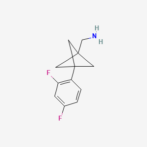 [3-(2,4-Difluorophenyl)-1-bicyclo[1.1.1]pentanyl]methanamine