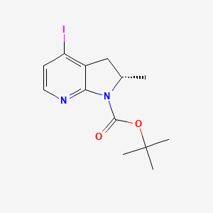 (2S)-4-Iodo-2-methyl-2,3-dihydropyrrolo[2,3-b]pyridine, N-BOC protected