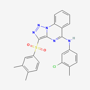 molecular formula C24H20ClN5O2S B2355243 N-(3-chloro-4-methylphenyl)-3-(3,4-dimethylphenyl)sulfonyltriazolo[1,5-a]quinazolin-5-amine CAS No. 872197-41-6