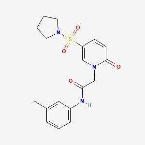 molecular formula C18H21N3O4S B2355250 N-(3-methylphenyl)-2-[2-oxo-5-(pyrrolidine-1-sulfonyl)-1,2-dihydropyridin-1-yl]acetamide CAS No. 949271-97-0