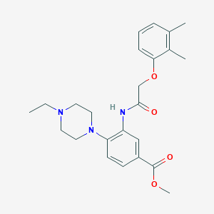 molecular formula C24H31N3O4 B235526 Methyl 3-{[(2,3-dimethylphenoxy)acetyl]amino}-4-(4-ethylpiperazin-1-yl)benzoate 