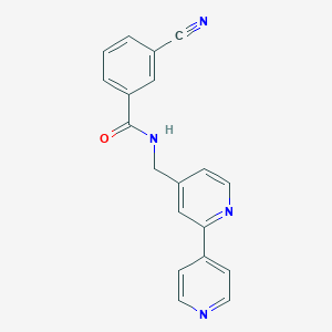 molecular formula C19H14N4O B2355274 N-([2,4'-bipyridin]-4-ylmethyl)-3-cyanobenzamide CAS No. 2034305-07-0