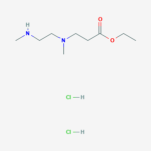 molecular formula C9H22Cl2N2O2 B2355297 Ethyl 3-{methyl[2-(methylamino)ethyl]amino}propanoate dihydrochloride CAS No. 1864015-41-7