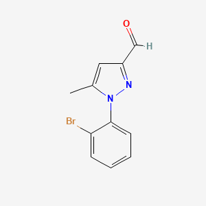 molecular formula C11H9BrN2O B2355303 1-(2-Bromophenyl)-5-methylpyrazole-3-carbaldehyde CAS No. 1894254-12-6