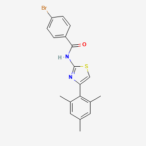 4-bromo-N-[4-(2,4,6-trimethylphenyl)-1,3-thiazol-2-yl]benzamide