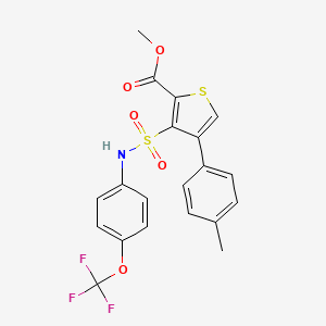 Methyl 4-(4-methylphenyl)-3-({[4-(trifluoromethoxy)phenyl]amino}sulfonyl)thiophene-2-carboxylate